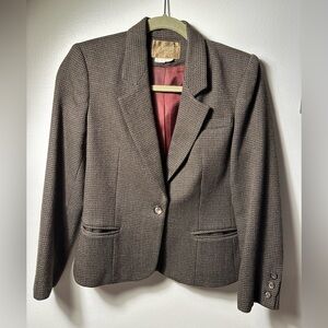 Vintage Saville Petite Blazer Wool Dark Academia Career Office 80s Old Money 4